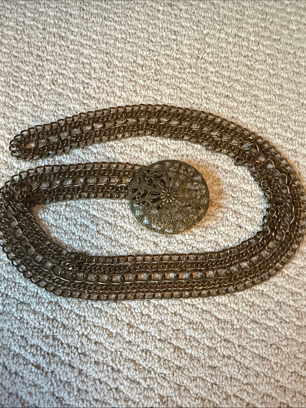 Vintage-Inspired Multistrand Filigree Chain Belt - Antique Gold - Picture 12 of 12
